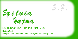 szilvia hajma business card